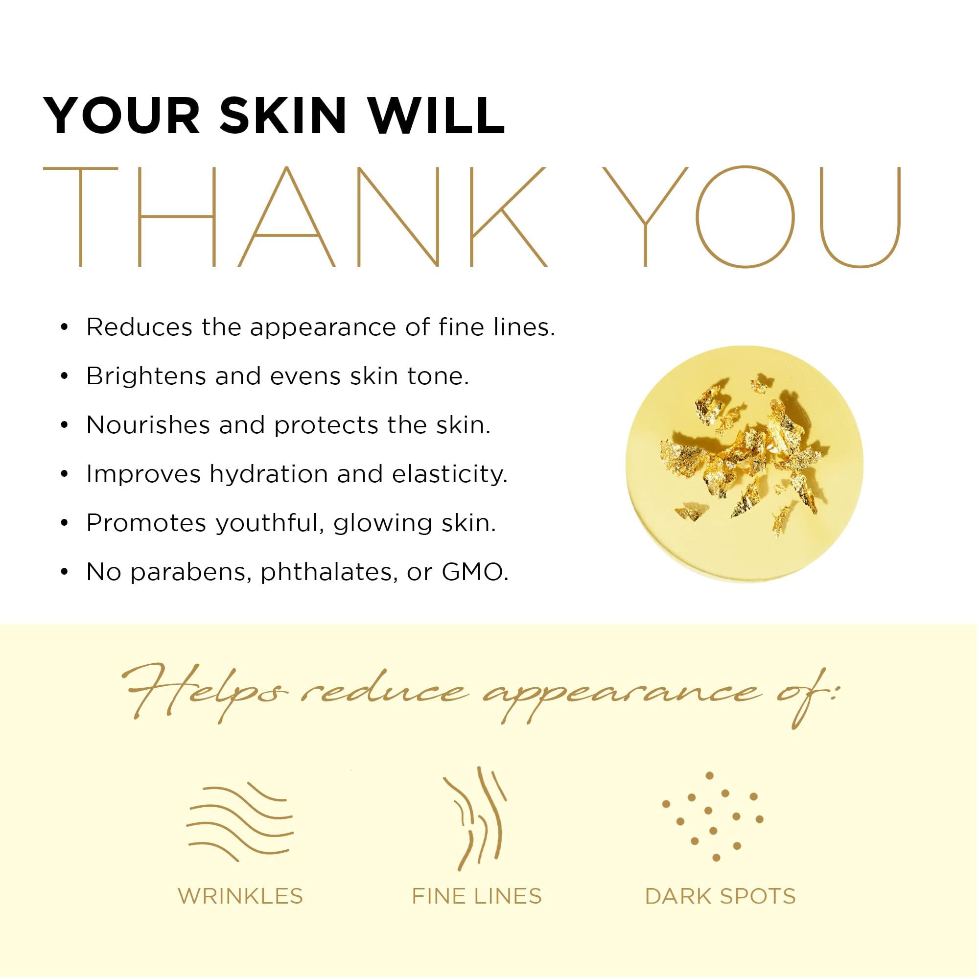 Azure Cosmetics 24K Gold & Caviar Anti-Aging Luxury Face Mask – Hydrating & Firming (Pack of 5)