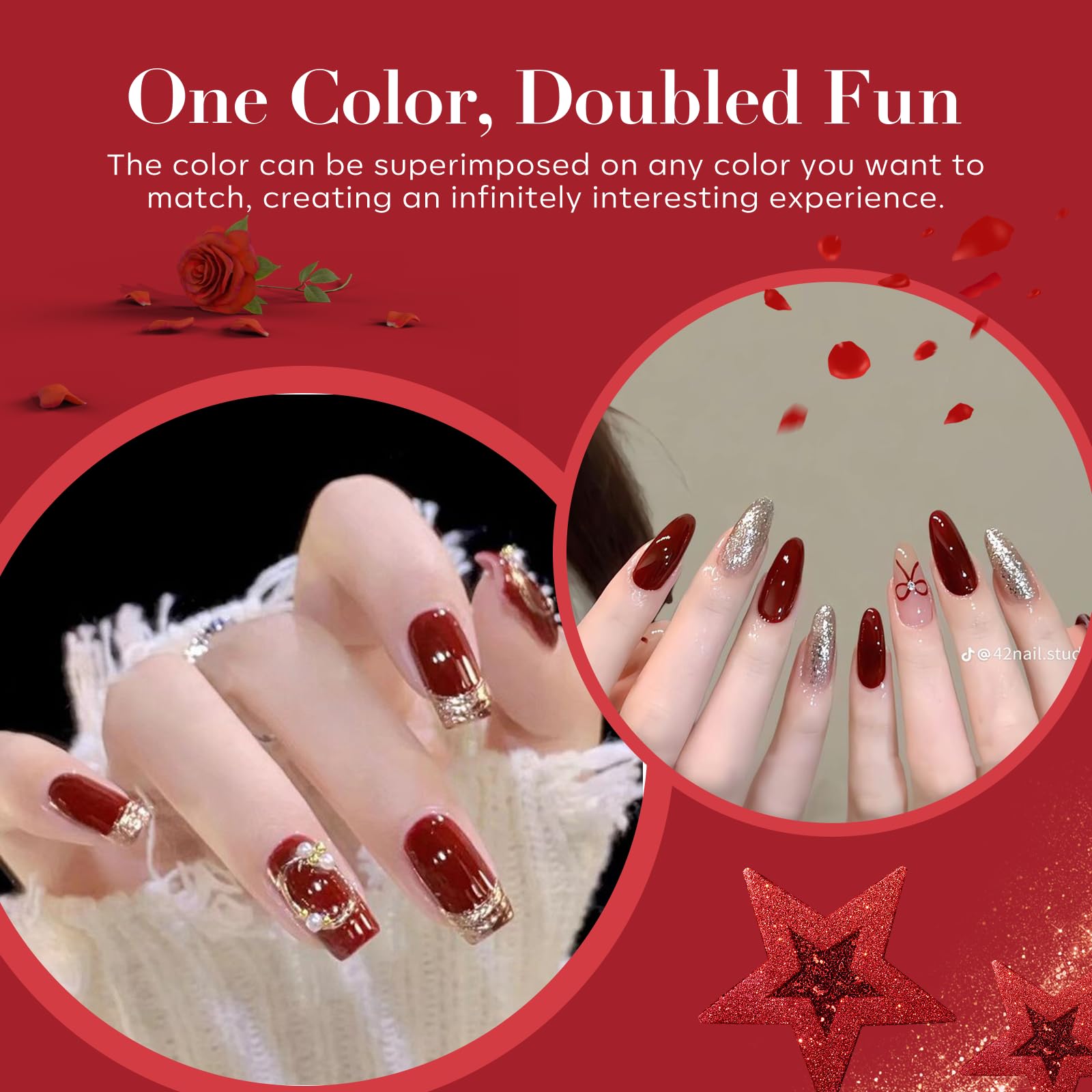 AZUREBEAUTY Dip Powder Nail Kit – 4 Red Shades, No Lamp Needed, DIY Salon-Quality Nails