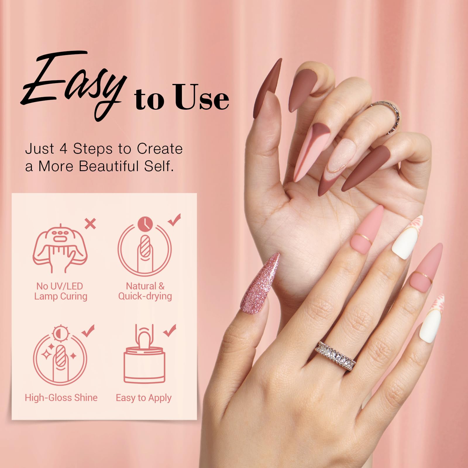 AZUREBEAUTY 31 Pcs Dip Powder Nail Kit — 20 Colors + 4 Liquids for DIY Salon-Quality Manicures