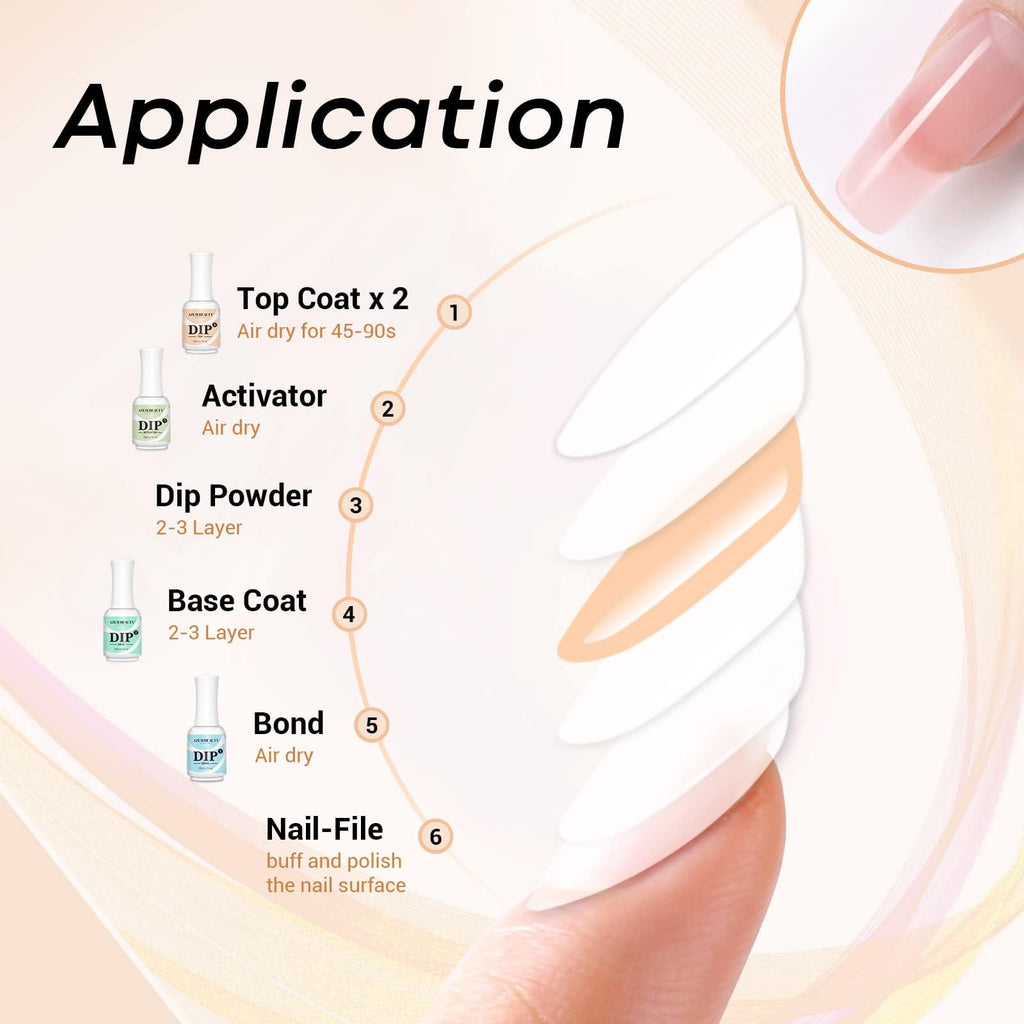 AZUREBEAUTY Dip Powder Top Coat – 15ml for Nail Dipping Powder Set