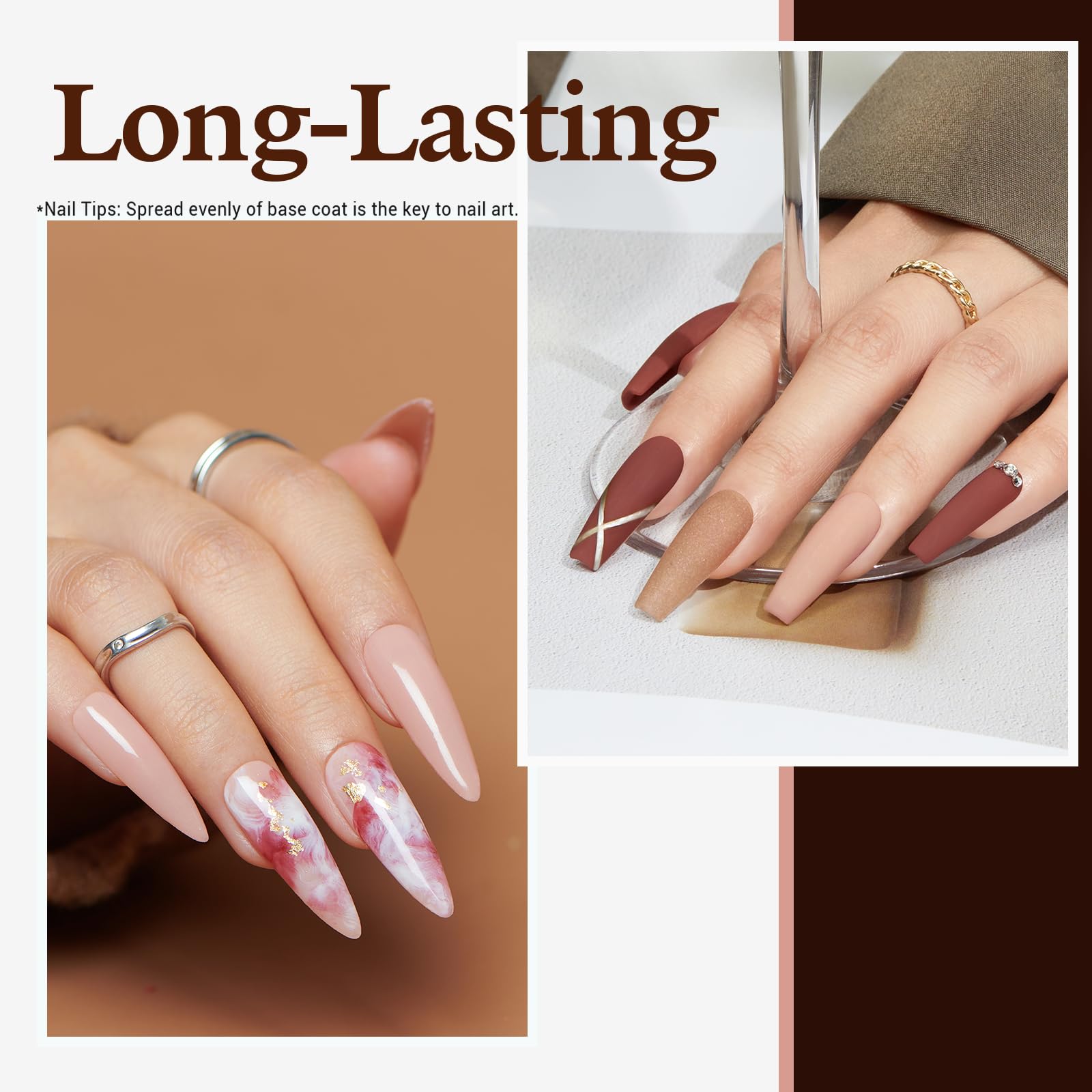 AZUREBEAUTY Dip Powder Nail Kit Starter – 4 Skin-Tone Nude Browns + Base/Top/Activator