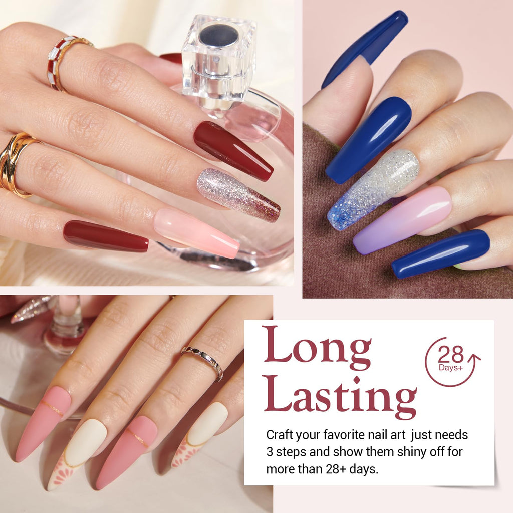 AZUREBEAUTY 31 Pcs Dip Powder Nail Kit Starter – 20 Colors + Base, Top & Activator