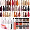 AZUREBEAUTY Fall Dip Powder Nail Kit | 20 Colors, 31 Pcs with Base/Top/Activator