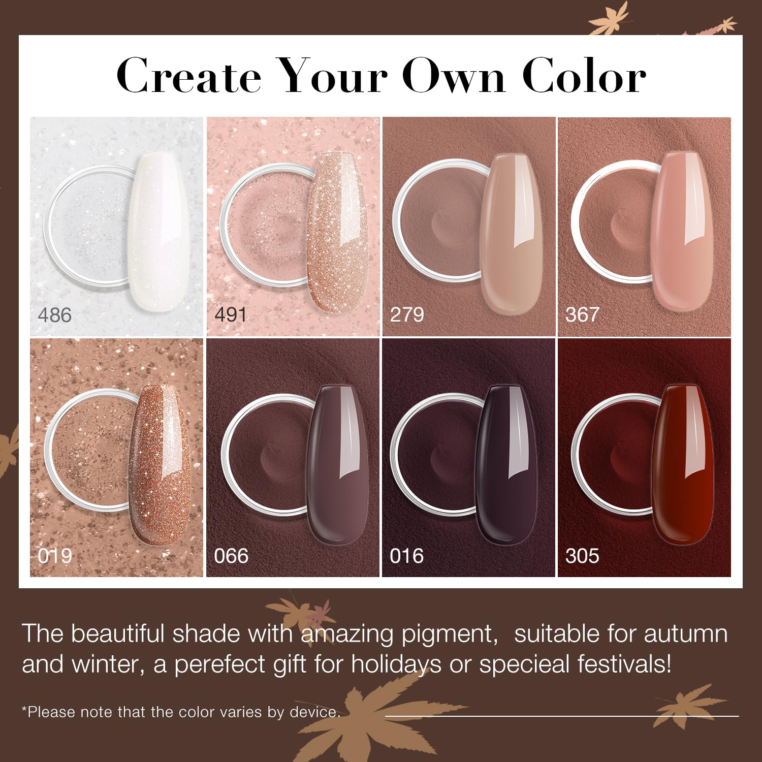 AZUREBEAUTY Dip Nails Powder Starter Kit – 8 Colors, No Lamp Needed, 30 Pcs