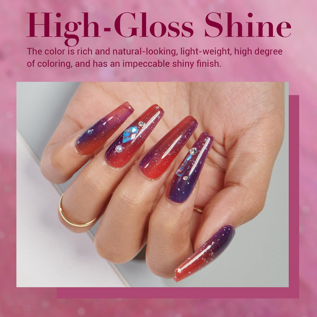 AZUREBEAUTY Color Changing Dip Powder Nail Kit Starter — 4-Color Change, No Lamp Needed, Base/Top/Activator Included