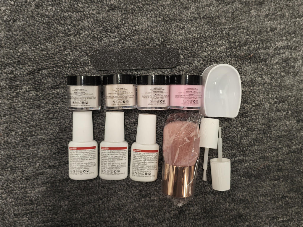 AZUREBEAUTY Dip Powder Nail Starter Kit — 4 Translucent Jelly Nude Shades + Base, Top & Activator