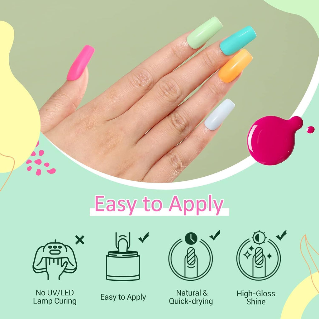 AZUREBEAUTY Dip Nails Starter Kit – Mermaid Colors, No Lamp Needed
