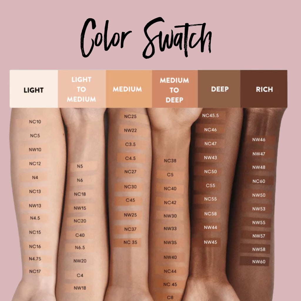 B BESTBRONZE Body Makeup Concealer – Waterproof Tattoo Cover Up & Full Coverage Body Foundation NC50 Rich Brown, 3.4 Fl Oz