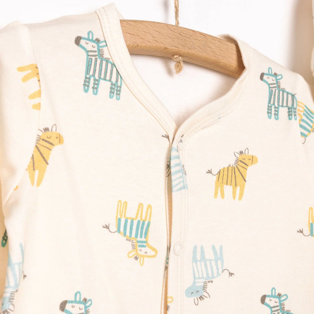 HelloBaby Zebra Print Footed Baby Sleepsuit & Hat Set (Newborn to 9 Months)