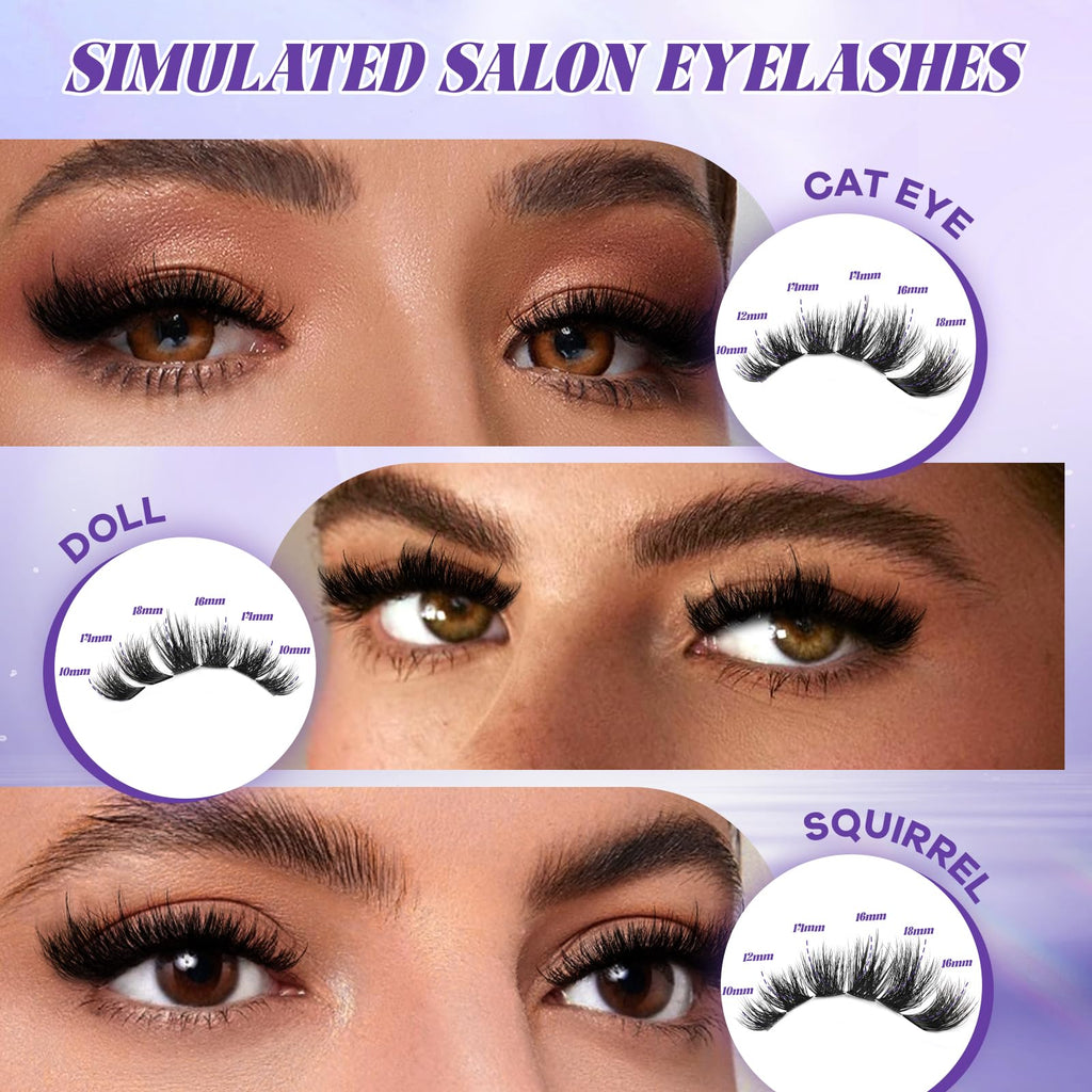 B&Qaugen Manga Lash Clusters Kit SalonSpike 03 – DIY Lash Extensions, 144pcs (10–18mm)