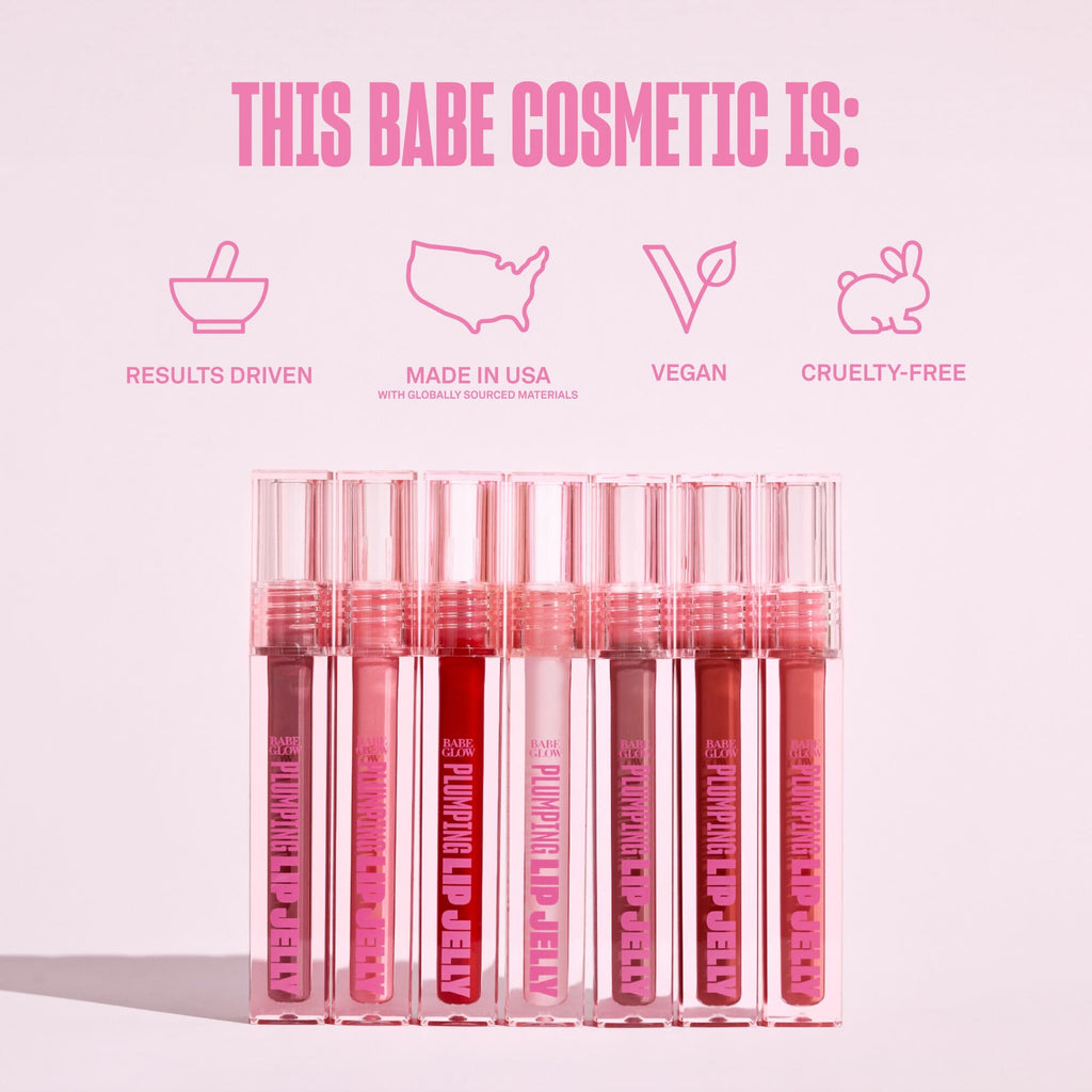 BABE ORIGINAL Glow Lip Jelly Plumping Gloss – Fuller Lips, High Shine & Hydration