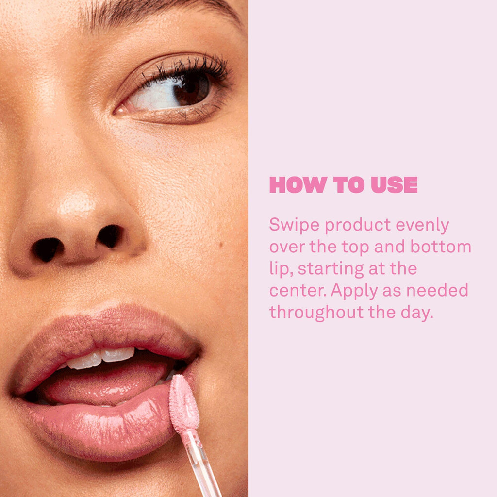 BABE ORIGINAL Plumping Lip Jelly – Peptides & Hyaluronic Acid Lip Gloss (Peach) | vegan & cruelty-free