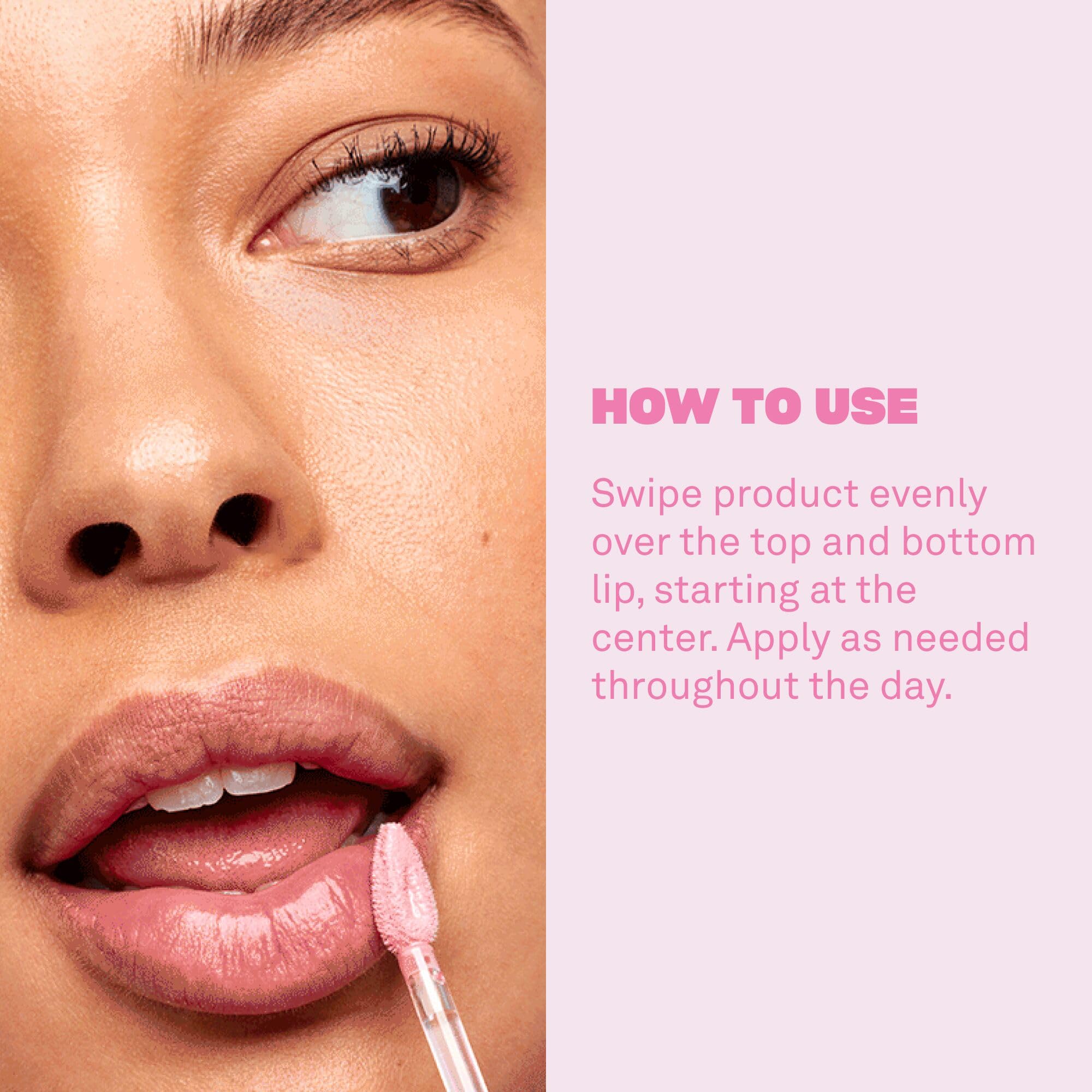 BABE ORIGINAL Plumping Lip Jelly – Peptides & Hyaluronic Acid Lip Gloss (Peach) | vegan & cruelty-free