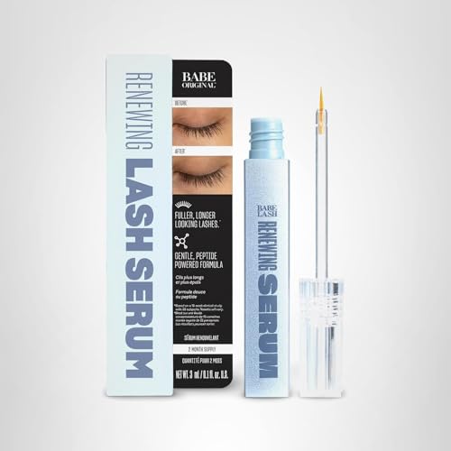 BABE ORIGINAL Renewing Lash Serum – Pro-6 Peptide Complex for Fuller, Longer-Looking Lashes