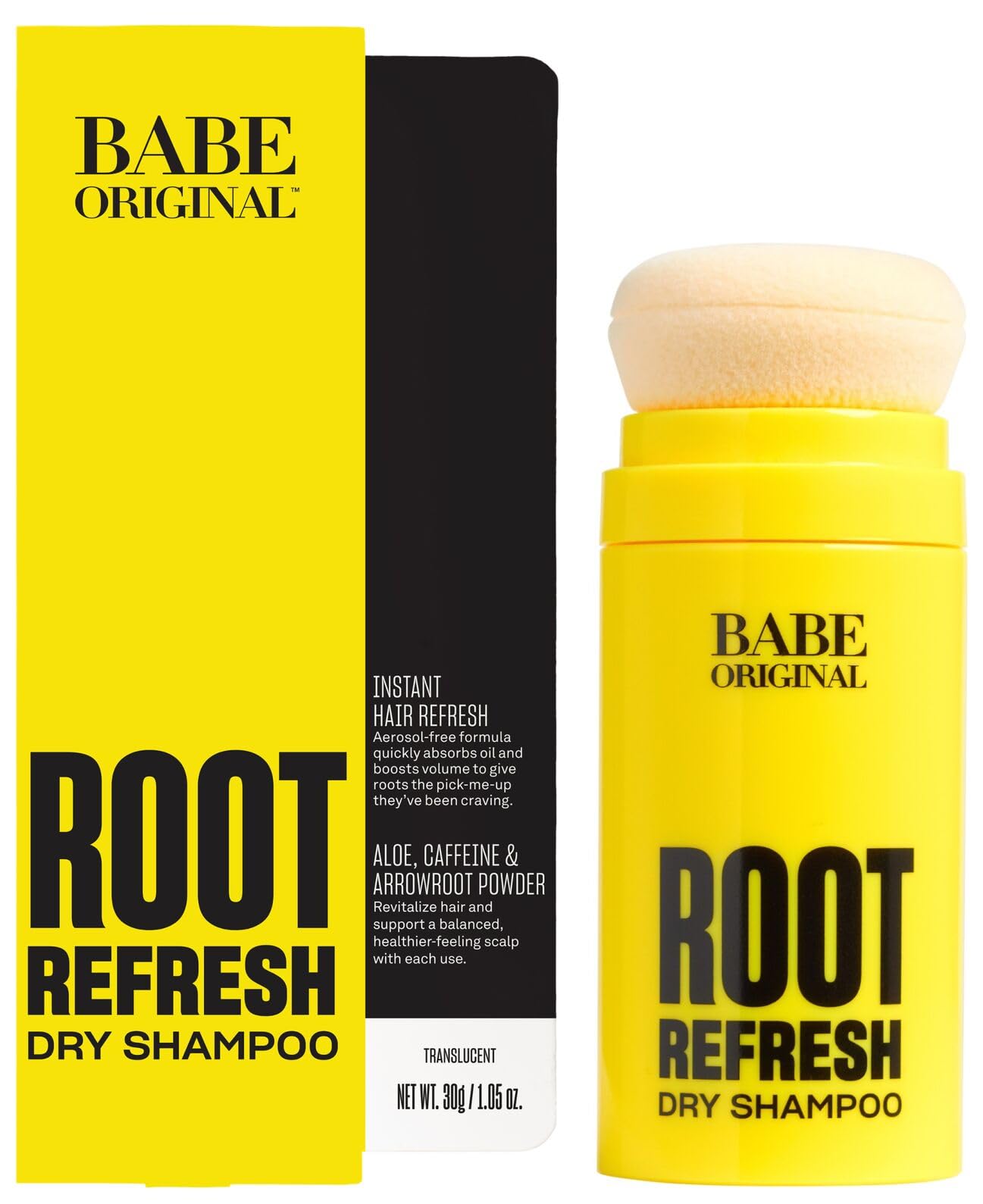 BABE ORIGINAL Root Refresh Dry Shampoo Powder — Aerosol-Free, Talc-Free, Travel-Ready Oil & Odor Absorption