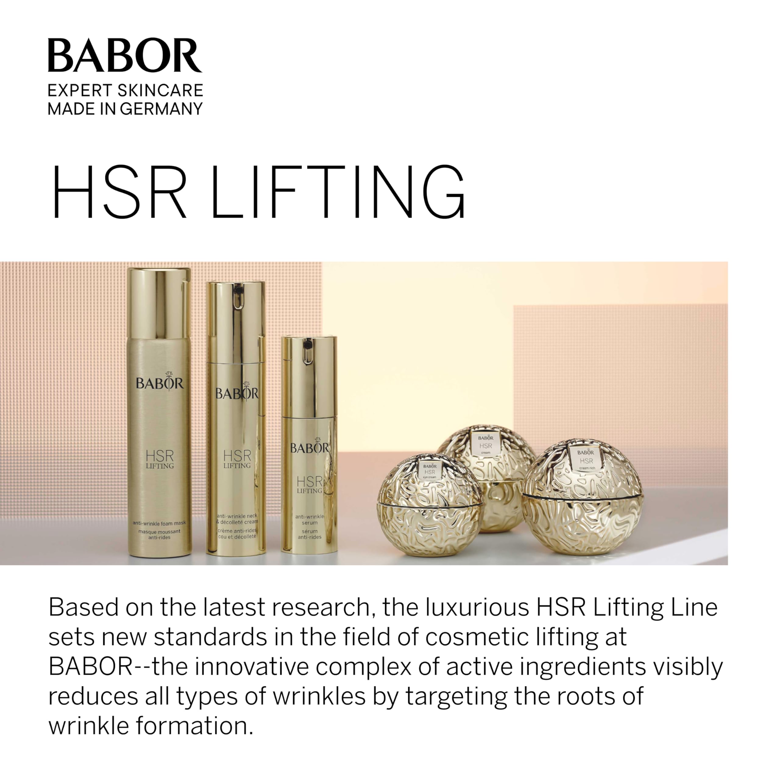 BABOR HSR Lifting Anti Wrinkle Cream – Travel Size Night Cream for Fine Lines, Vitamin E & Radiance