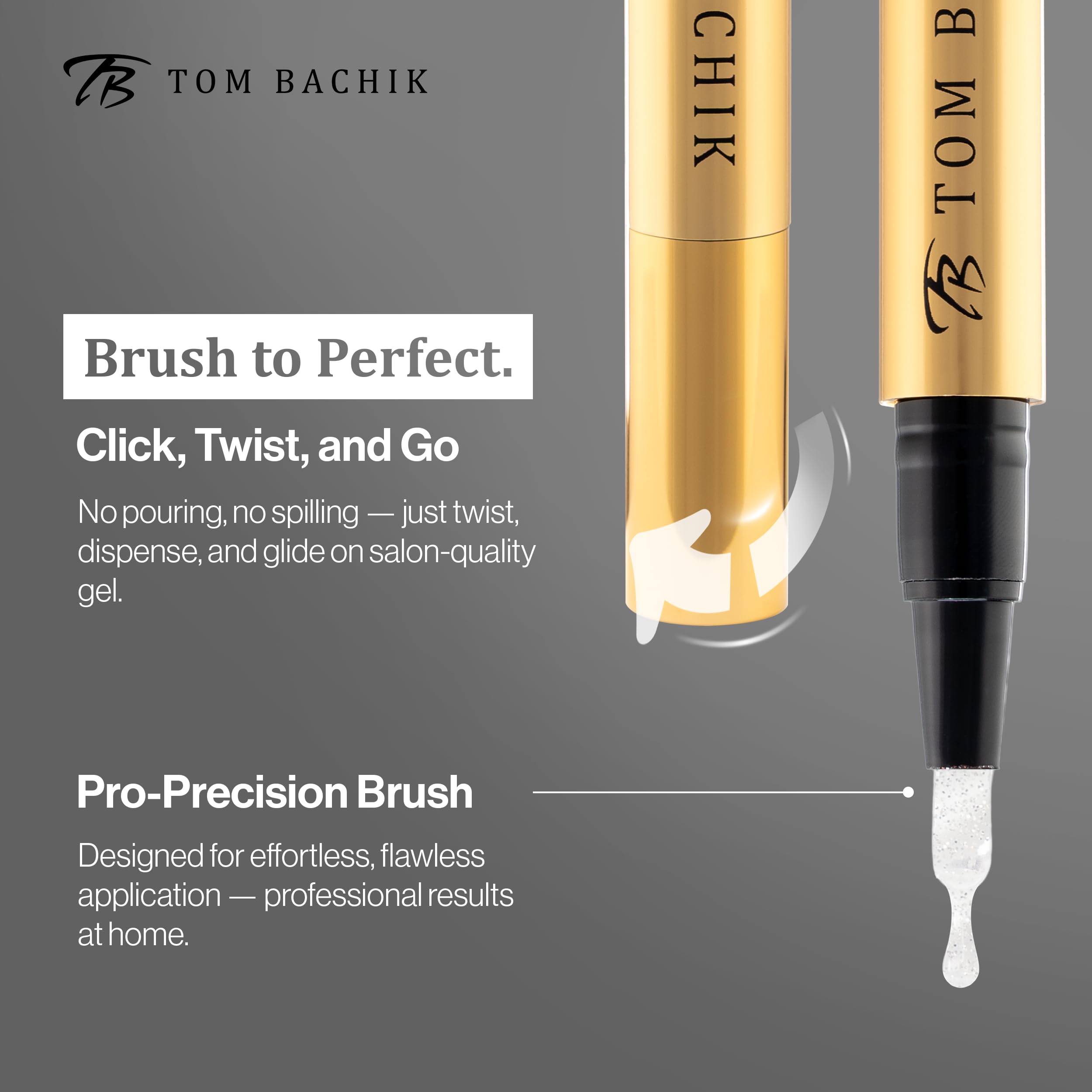Bachik Click Colors Gel Nail Pen – 3-in-1 Gel Polish for At-Home Manicures