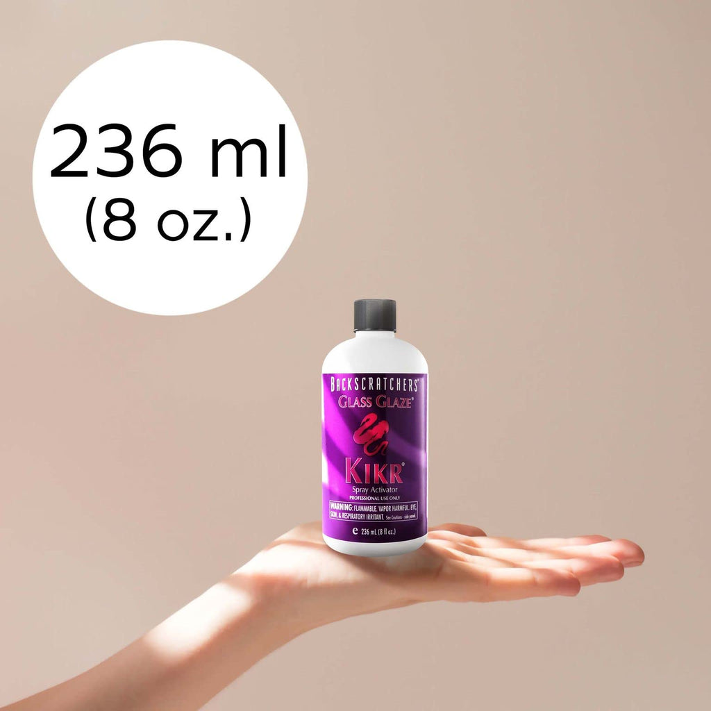 BackScratchers Kikr Spray Activator – Fast Nail Resin Cure for Fiberglass or Silk Wraps (8 oz)