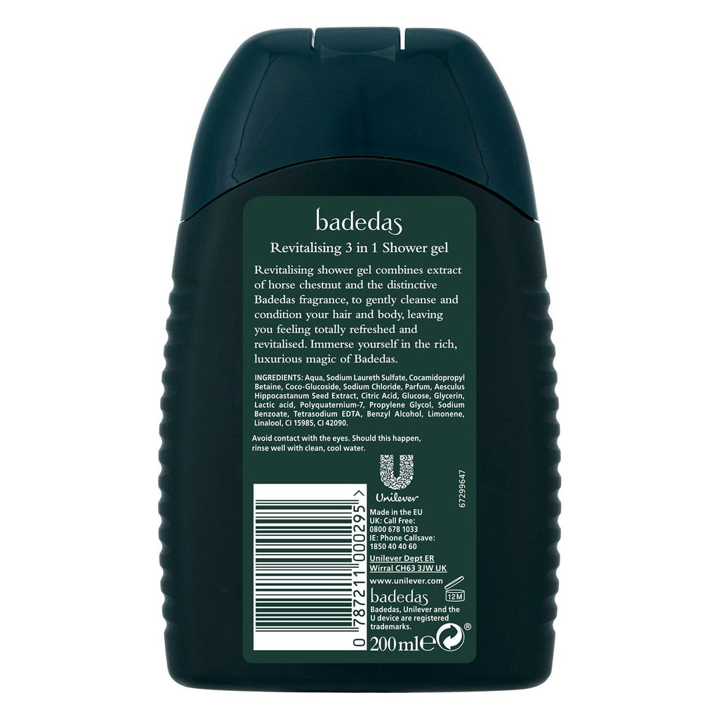 Badedas Revitalising Shower Gel, Shampoo & Conditioner – 200ml Pack of 6