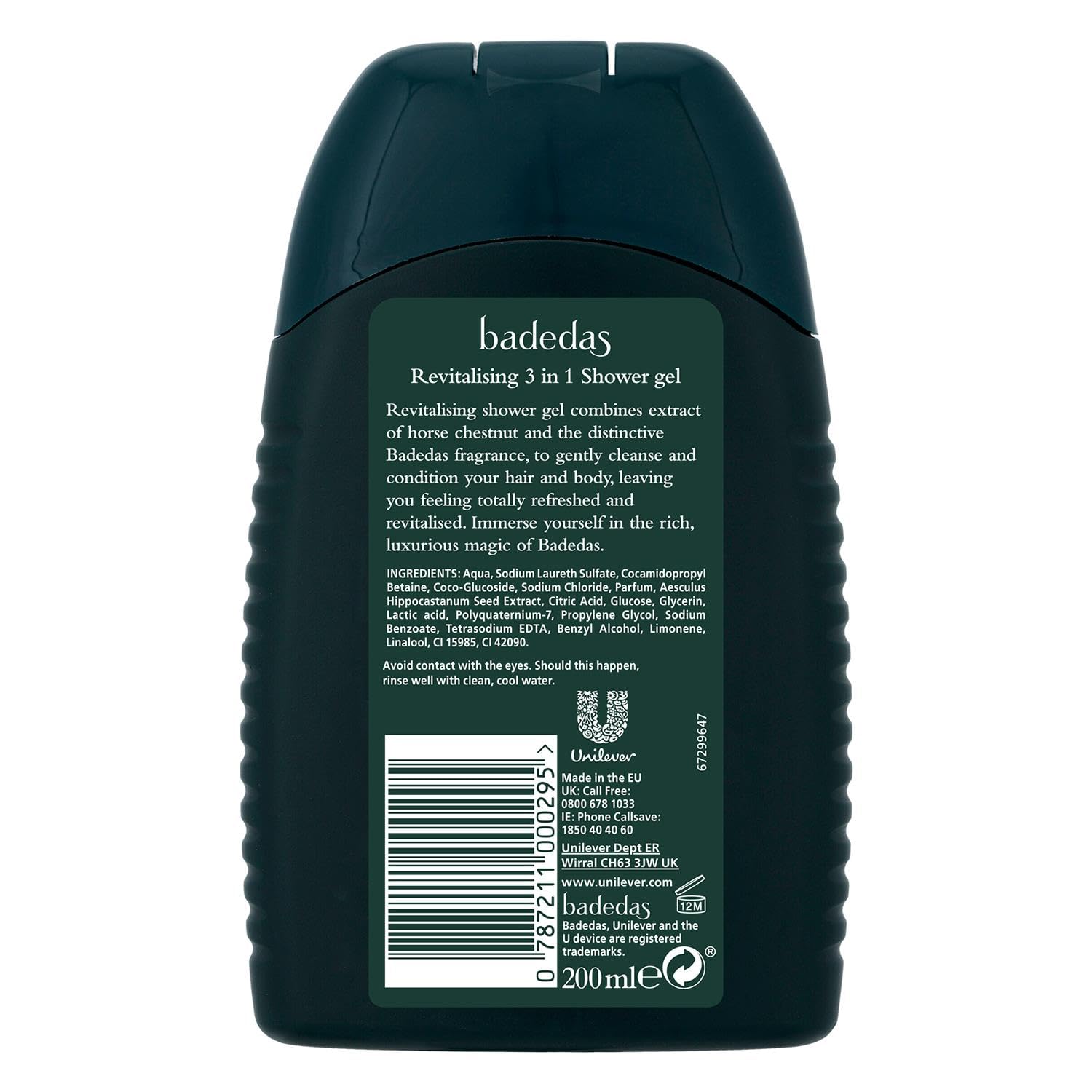 Badedas Revitalising Shower Gel, Shampoo & Conditioner – 200ml Pack of 6