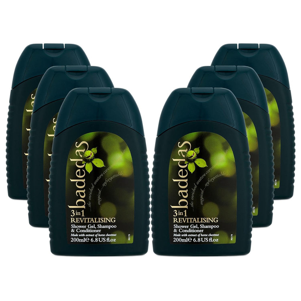 Badedas Revitalising Shower Gel, Shampoo & Conditioner – 200ml Pack of 6
