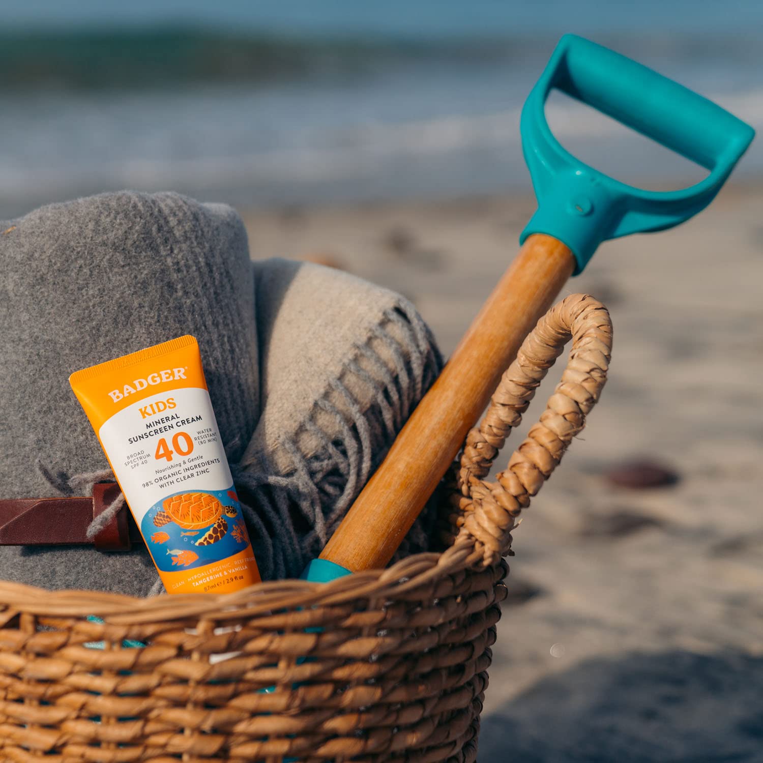 Badger Kids Mineral Sunscreen Cream SPF 40 — 98% Organic, Reef Safe, Hawaii Approved (2-Pack)