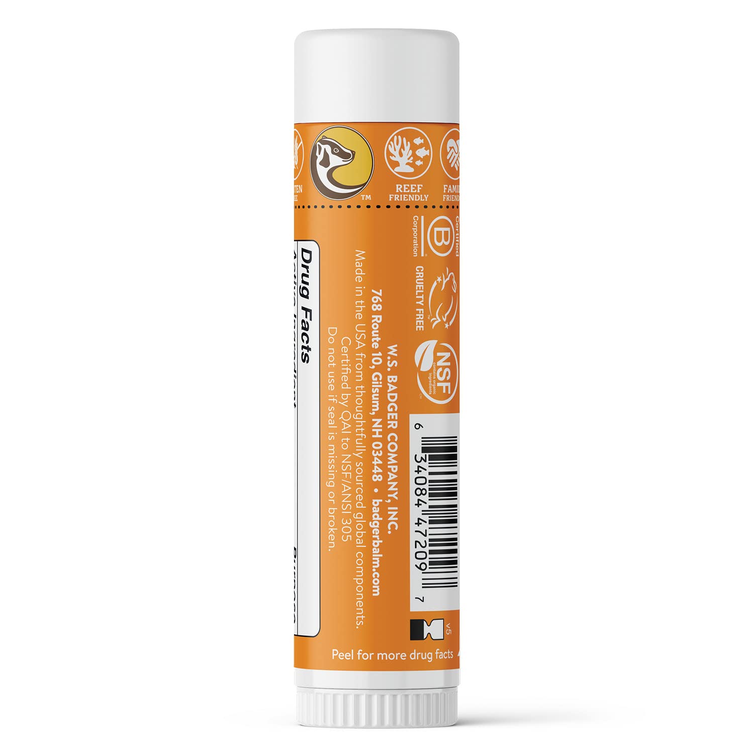 Badger Mineral Kids Sunscreen Face Stick SPF 35 – Travel Size 2-Pack, Reef Safe