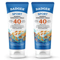 Badger Reef Safe Sport Mineral Sunscreen SPF 40 – Unscented, 2-Pack, 98% Organic, Reef-Approved for Hawaii & Mexico