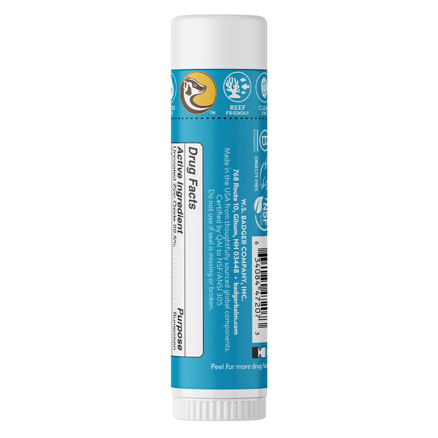 Badger Mineral Sunscreen Face Stick SPF 35 – 97% Organic, Unscented, Reef-Safe Travel Size (2-Pack)