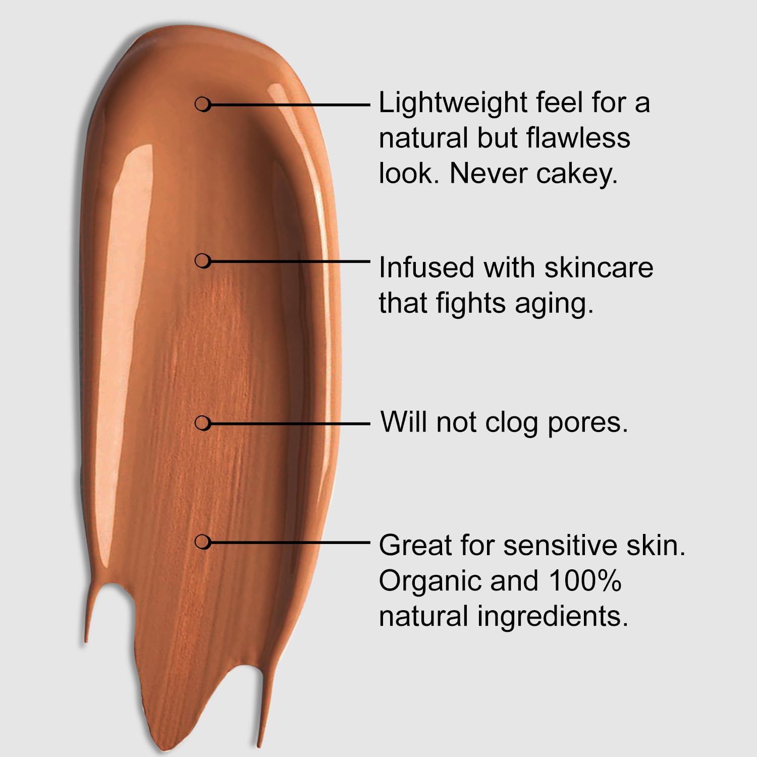 BaeBlu Organic Aloe-Based LUX Liquid Foundation - Espresso | Vegan, Gluten-Free, Made in USA