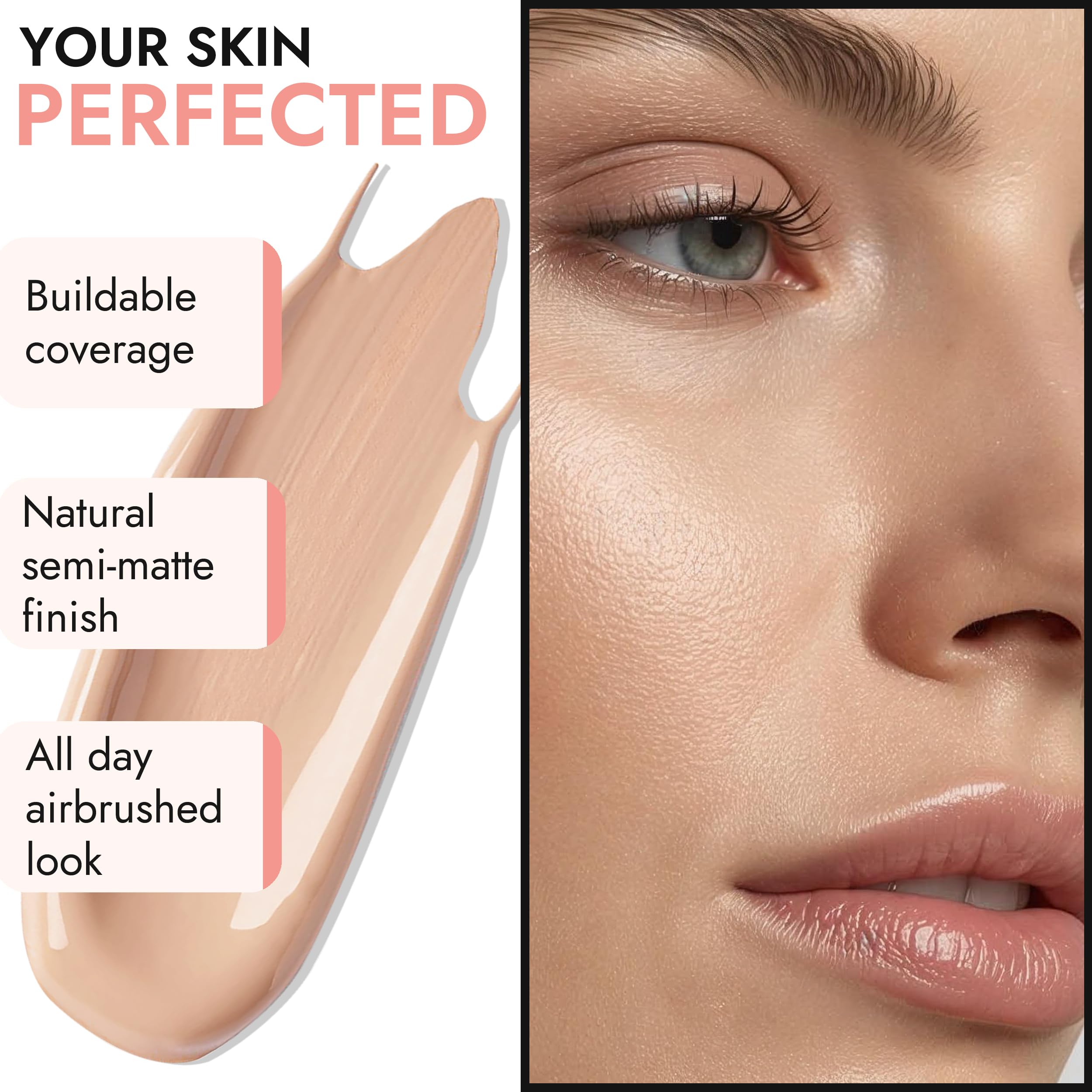 BaeBlu Organic Aloe Luxe Foundation – Coffee, Natural Vegan, Gluten-Free, Made in USA