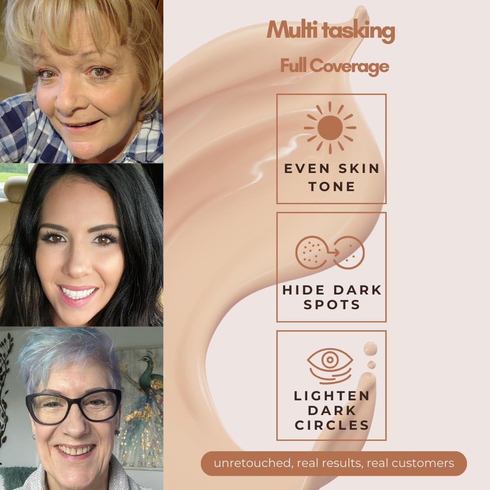BaeBlu Organic Concealer – Full Coverage, 100% Natural, Made in USA