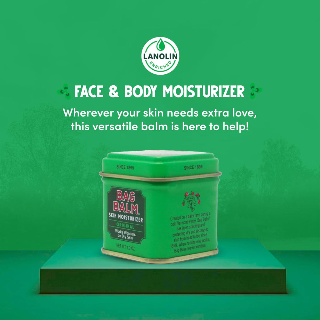 Bag Balm Vermont's Original Ointment — 1 oz Tin (Pack of 4) for Dry Skin