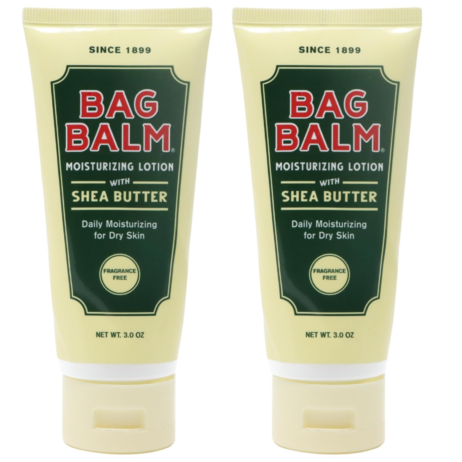 Bag Balm Vermont's Original Hand & Body Dry Skin Lotion with Shea Butter & Jojoba — Fragrance-Free, Non-Greasy, 3oz Tube (2 Pack)