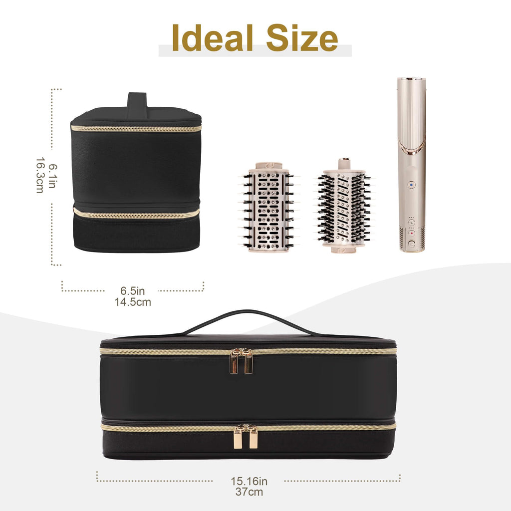 BAGCRAZY Travel Carrying Case for Dyson, Shark FlexStyle & Revlon Hair Dryers – Double-Layer Organizer