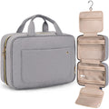 BAGSMART Toiletry Bag with Hanging Hook | Water-Resistant Travel Organizer (Medium, Grey)