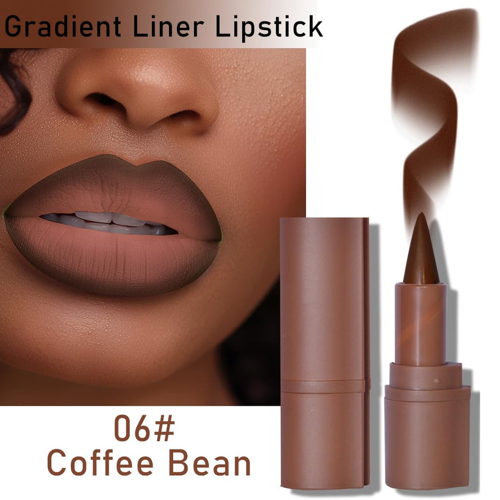 BAISEN DIARY 6PCS 2-in-1 Gradient Lip Liner & Lipstick Set | Long-Wear Lip Crayon Duo