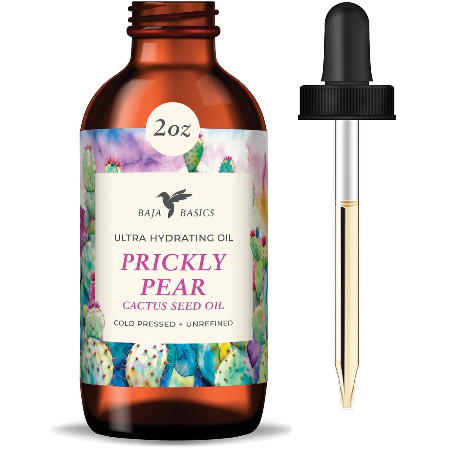 Baja Basics Prickly Pear Seed Oil – Pure Organic, Extra Virgin, Cold-Pressed Facial Oil