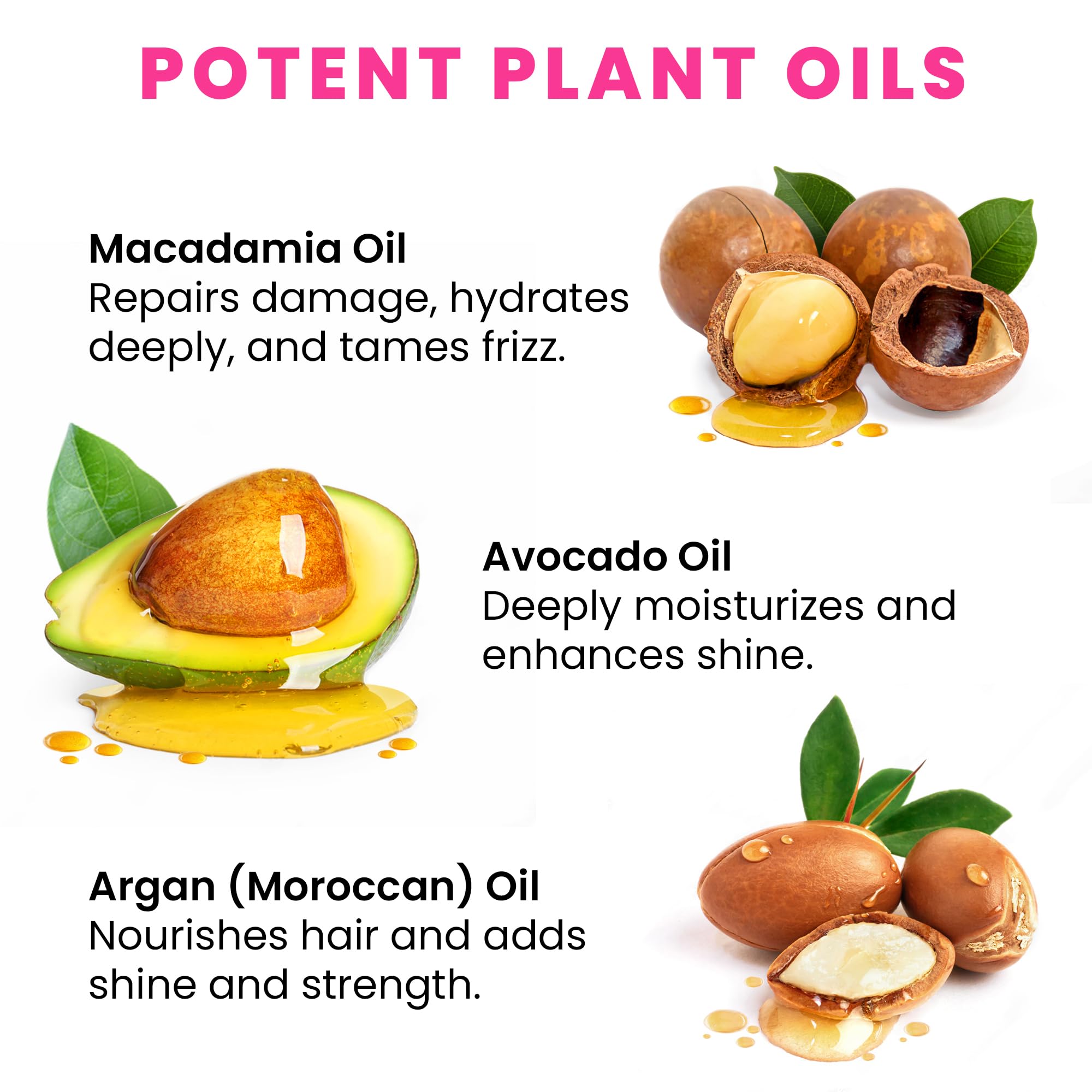 Pure Bali Hair Serum No-Rinse with Argan, Macadamia & Avocado Oils | Bali Secret