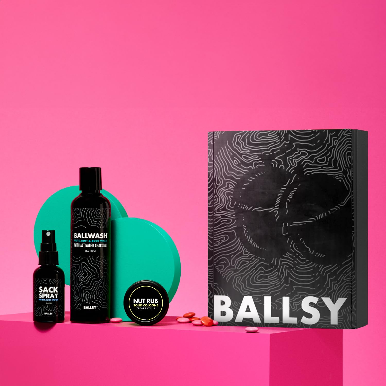 Ballsy Sack Pack: Men's Fresh Kit with Ballwash, Sack Spray & Nut Rub – Citrus & Cedar