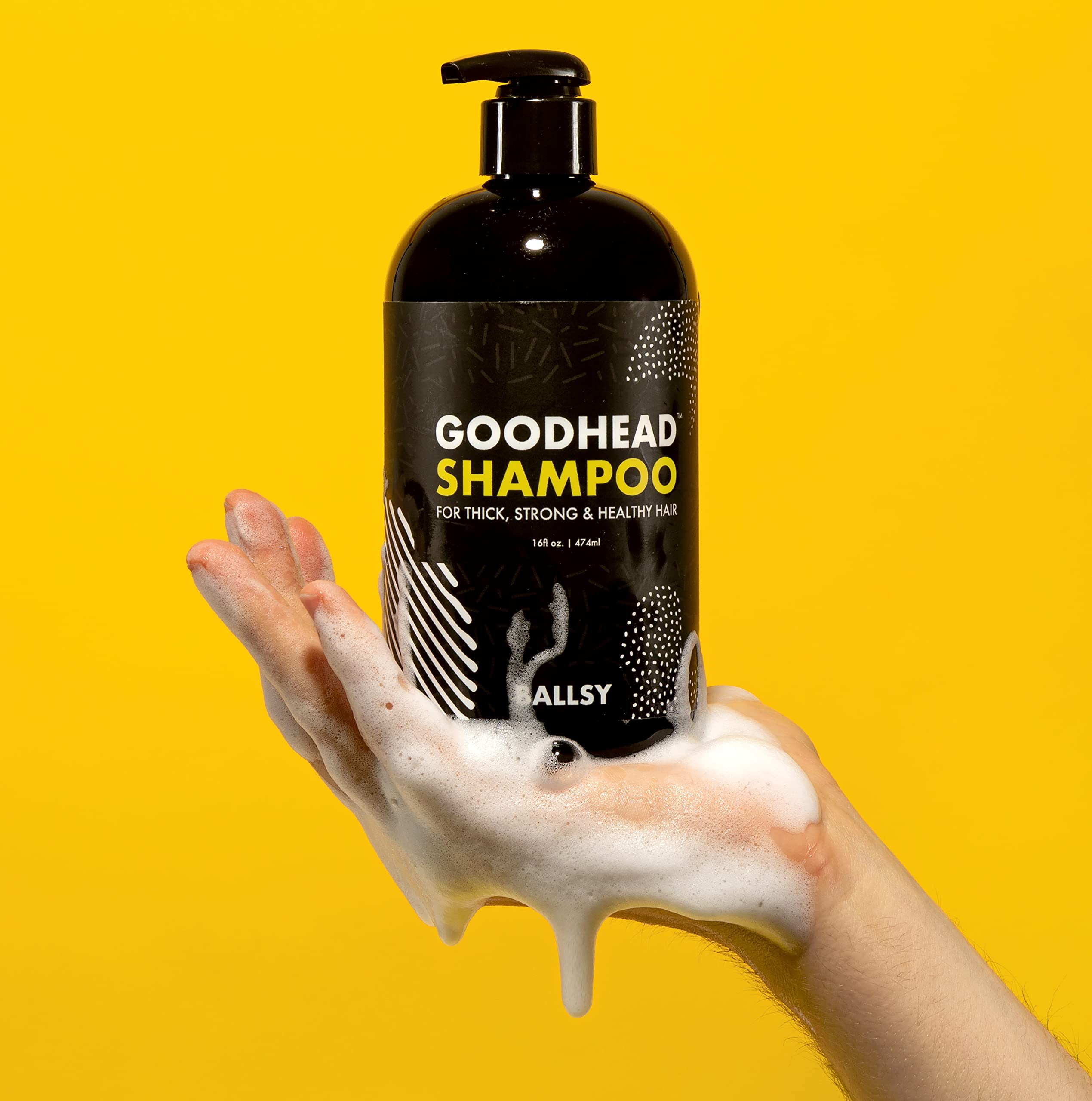 Ballsy Goodhead Shampoo – Tea Tree Oil for Thick, Strong Hair | 16 Fl oz