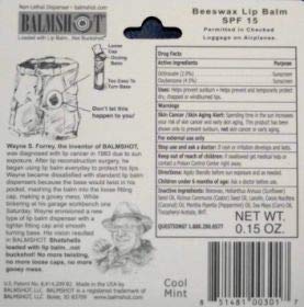 Balmshot Lip Balm Two Pack: Classic & Cool Mint with SPF 15