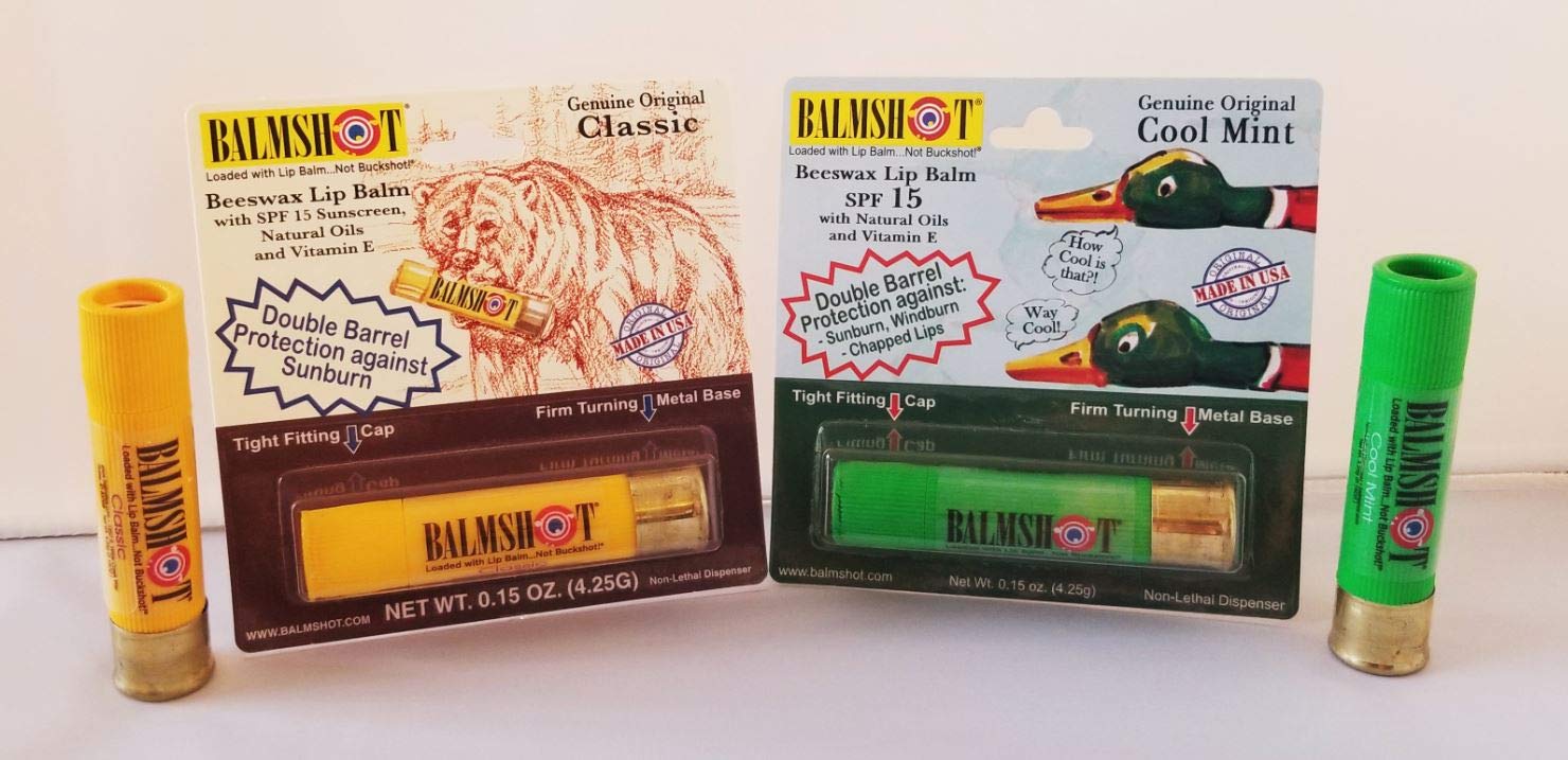 Balmshot Lip Balm Two Pack: Classic & Cool Mint with SPF 15
