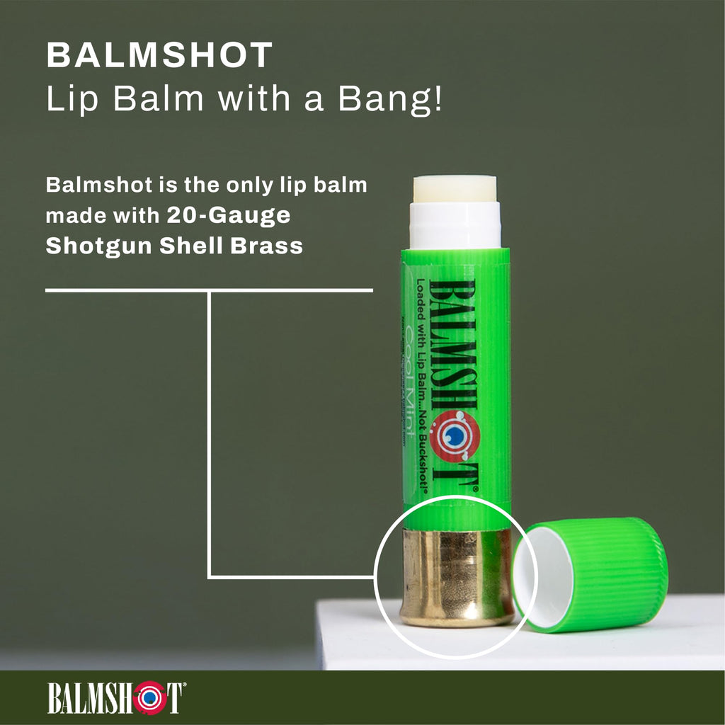 BALMSHOT Lip Balm 4 Pack – Minty Combo Variety, SPF 15, Made in USA