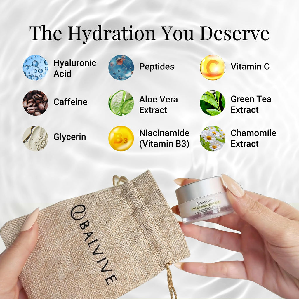 BALVIVE Caffeine Under Eye Cream for Dark Circles, Puffiness & Fine Lines – 30ml