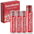 Bambalo Crimson Tinted Lip Balm 4-Pack | Hydrating, Natural Formula – Made in USA