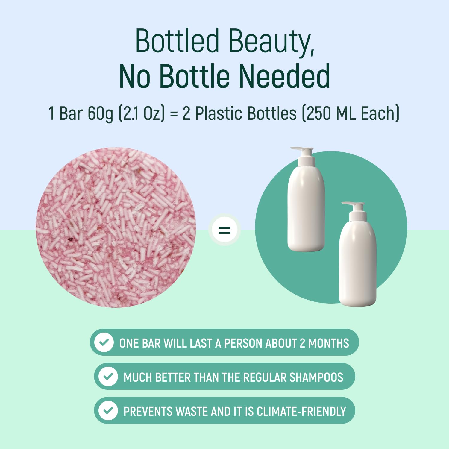 BAMBOEARTH Rose 12-Pack Solid Shampoo Bar & Conditioner Effect – Zero Waste, Plant-Based Hair Care