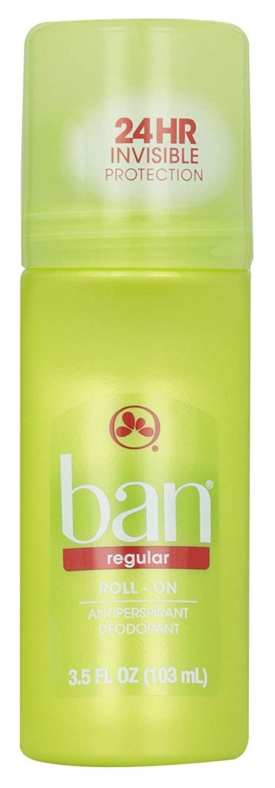 Ban Deodorant Roll-On Regular 3.5 oz (103 ml) — 2 Pack for All-Day Freshness