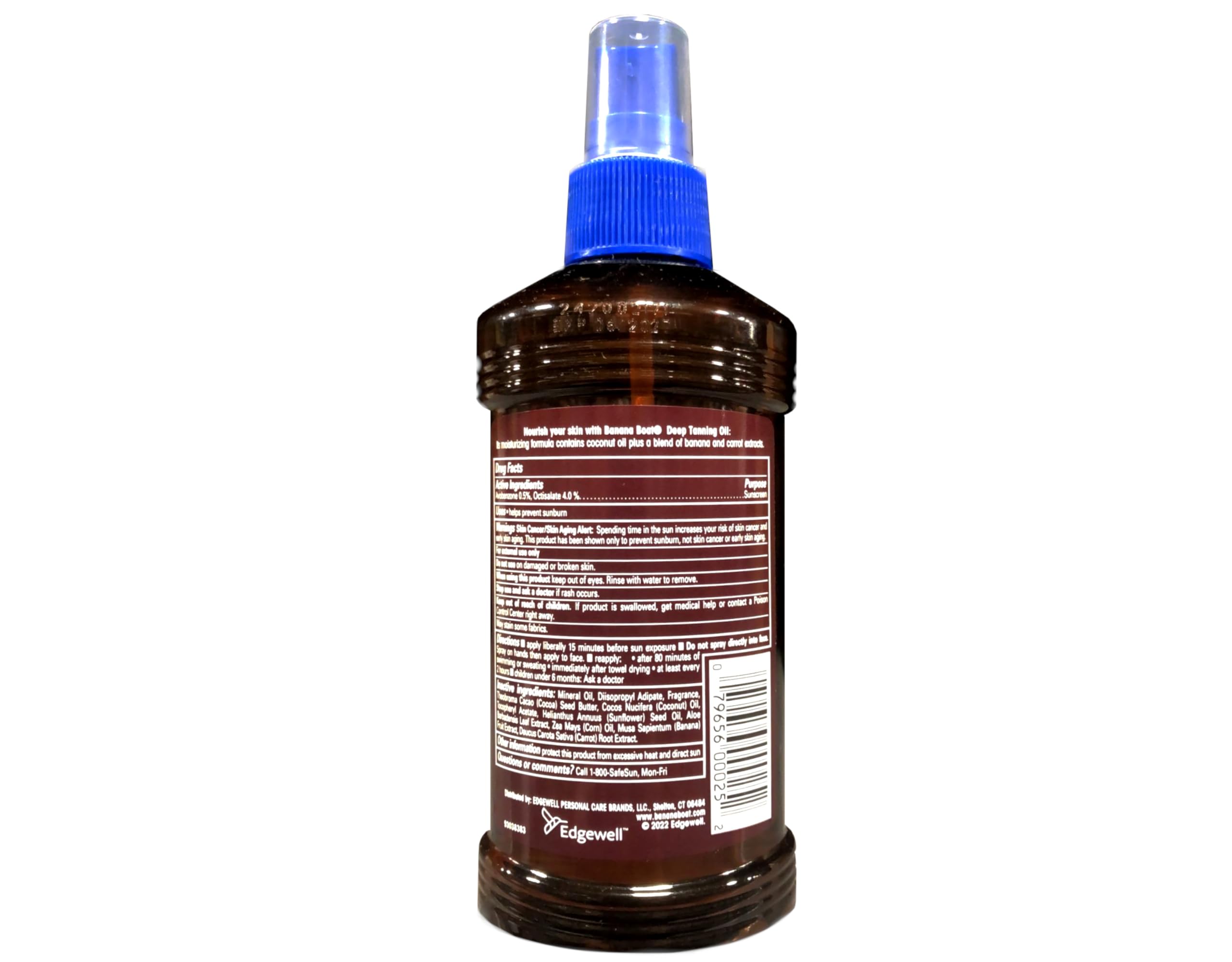 Banana Boat Deep Tanning Spray with Coconut Oil SPF 4, 8 oz – Value Pack (5 Bottles)