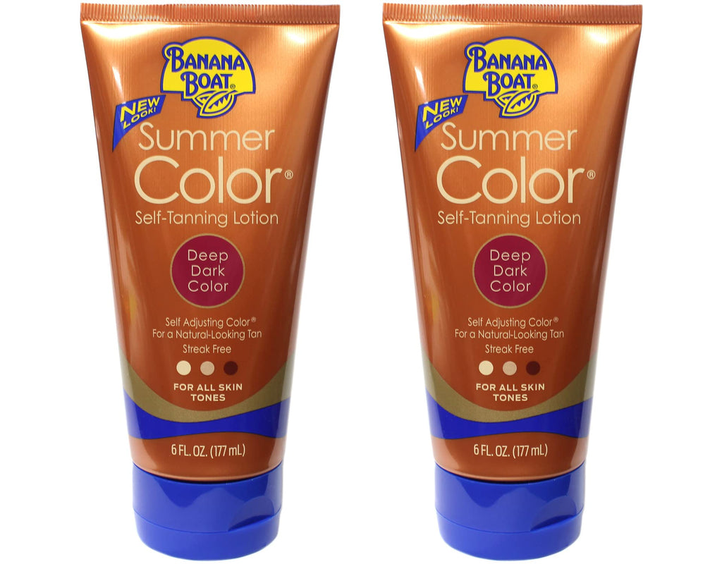 Banana Boat Summer Color Self-Tanning Lotion – Deep Dark (2 x 6 oz)